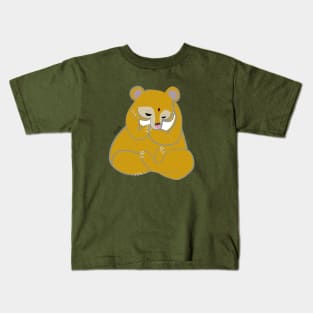 Golden Yoga bear Kids T-Shirt